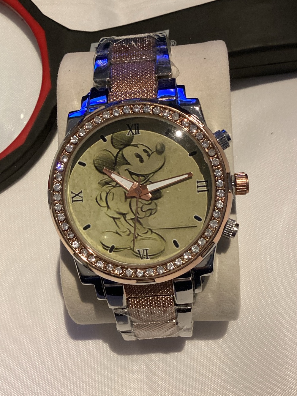 Two-Tone Rose Gold & Silver Mickey Dial Men’s Watch